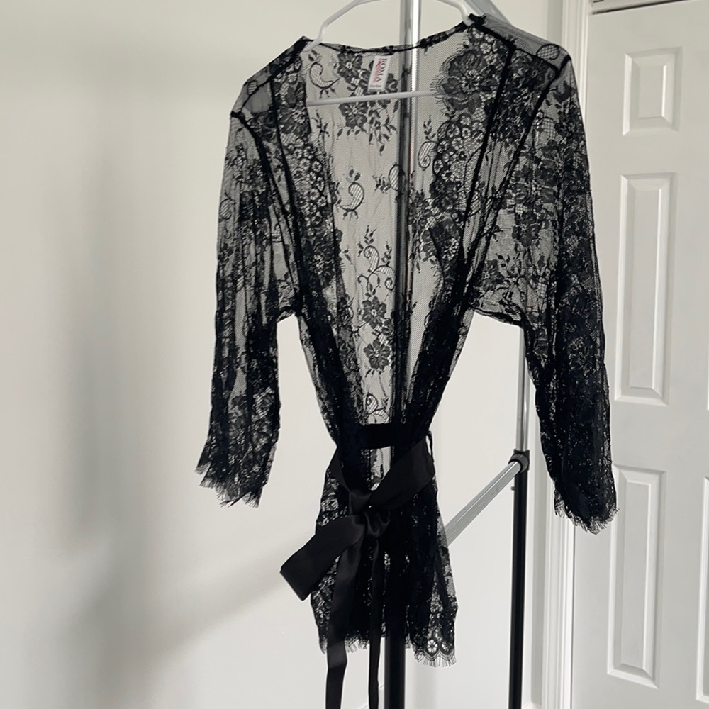 FINAL SALE - Candy Intimates Lace Robe - New w/o tags